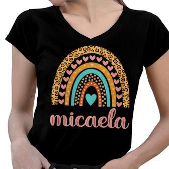 Micaela Micaela Name Birthday Shirt 26 Shirt Women V-Neck T-Shirt | Favorety UK