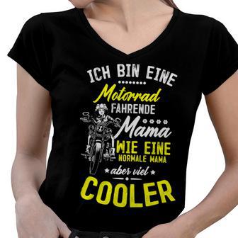 Motorcycle Motif Cool Motorbike Rider 492 Shirt Women V-Neck T-Shirt | Favorety UK