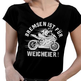 Motorcycle Racing Machines Motif With 486 Shirt Women V-Neck T-Shirt | Favorety AU