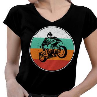 Motorcycle Racing Motorcycle Biker 484 Shirt Women V-Neck T-Shirt | Favorety CA