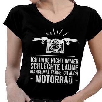 Motorcycle Saying Funny Motorbiker 476 Shirt Women V-Neck T-Shirt | Favorety AU