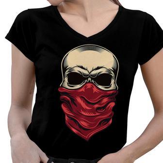 Motorcycle Skull Dreaming Racing 473 Shirt Women V-Neck T-Shirt | Favorety CA