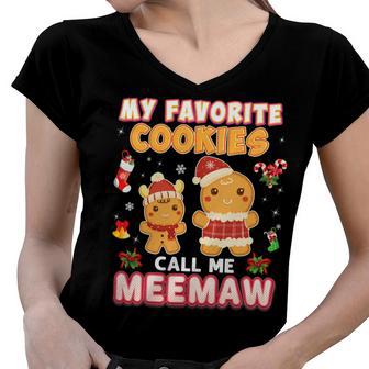 My Favorite Cookies Call Me Meemaw 882 Shirt Women V-Neck T-Shirt | Favorety DE