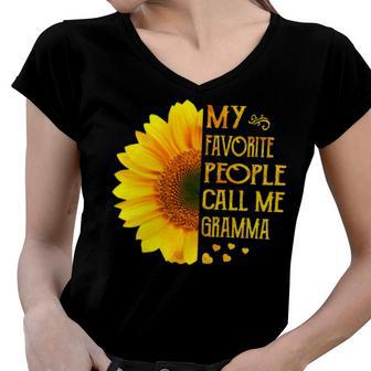 My Favorite People Call Me Gramma 728 Shirt Women V-Neck T-Shirt | Favorety