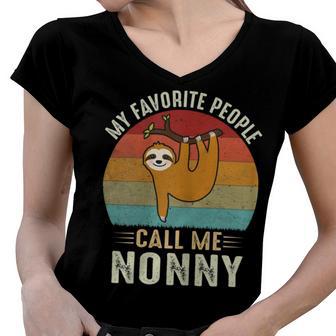 My Favorite People Call Me Nonny 302 Trending Shirt Women V-Neck T-Shirt | Favorety UK