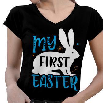 My First Easter 702 Trending Shirt Women V-Neck T-Shirt | Favorety