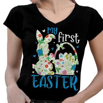 My First Easter 707 Trending Shirt Women V-Neck T-Shirt | Favorety