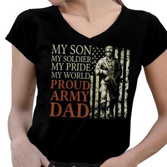 My Son My Soldier My Pride My World 696 Shirt Women V-Neck T-Shirt | Favorety UK