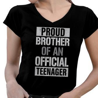 Official Teenager Brother 13Th Birthday Brother Party Gifts Women V-Neck T-Shirt | Mazezy