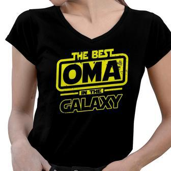 Oma In The Galaxy Copy Png Women V-Neck T-Shirt | Mazezy