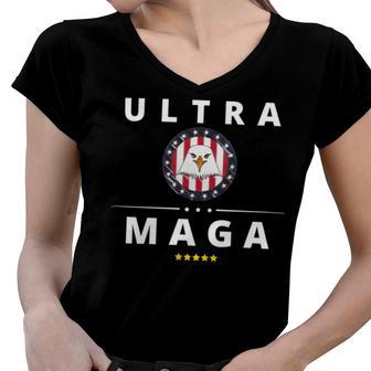 Proud Ultra Maga V12 Women V-Neck T-Shirt | Favorety