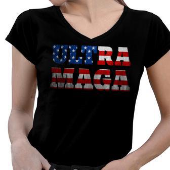 Proud Ultra Maga V4 Women V-Neck T-Shirt | Favorety CA