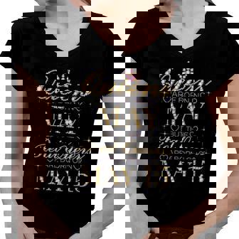 Queens Are Born In May Real Queens Are Born On May 15 Bday Women V-Neck T-Shirt | Mazezy