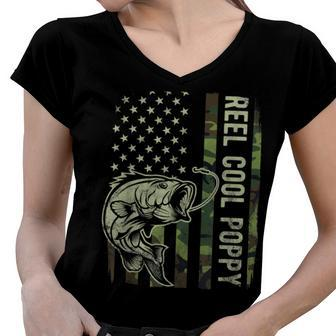 Reel Cool Poppy Women V-Neck T-Shirt - Monsterry DE