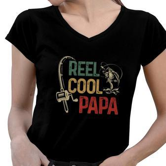 Reel Cool Reel Cool Papa Women V-Neck T-Shirt | Mazezy UK
