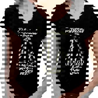 Roller Coaster Professional Rider Thrillseeker High Rides Women V-Neck T-Shirt | Mazezy