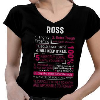 Ross Name Gift Ross Women V-Neck T-Shirt - Seseable