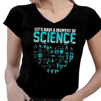 Science Math Physics Chemistry Biology University Studies Women V-Neck T-Shirt | Mazezy