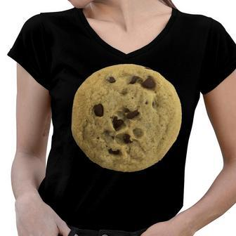 Smart Cookie Chocolate Chip Cookie Halloween Costume Women V-Neck T-Shirt - Seseable