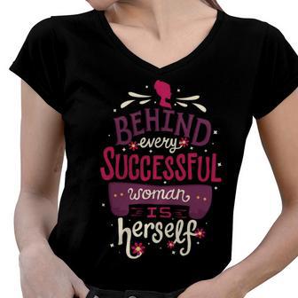 Successful Woman 401 Trending Shirt Women V-Neck T-Shirt | Favorety