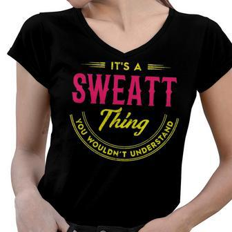 Sweatt Shirt Personalized Name Gifts T Shirt Name Print T Shirts Shirts With Name Sweatt Women V-Neck T-Shirt - Seseable