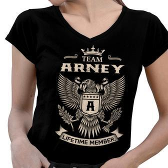 Team Arney Lifetime Member V5 Women V-Neck T-Shirt - Seseable