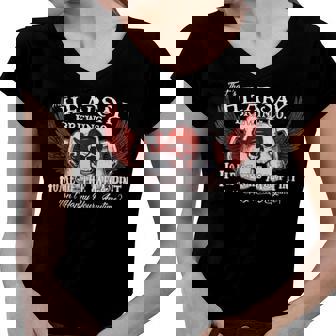 Thats Hearsay Brewing Co Home Of The Mega Pint Funny Skull Women V-Neck T-Shirt | Mazezy