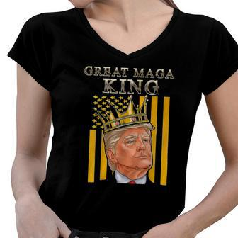 The Great Maga King The Return Of The Ultra Maga King Version Women V-Neck T-Shirt | Mazezy