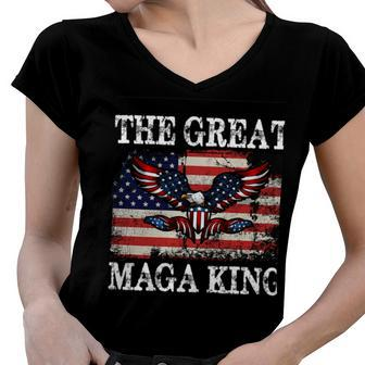 The Great Maga King The Return Of The Ultra Maga King Women V-Neck T-Shirt - Monsterry