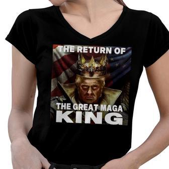 The Return Of The Great Maga King 3 Shirt Women V-Neck T-Shirt | Favorety DE