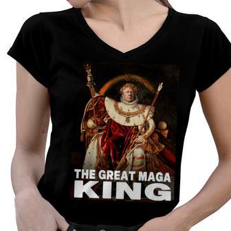 The Return Of The Great Maga King 4 Shirt Women V-Neck T-Shirt | Favorety CA