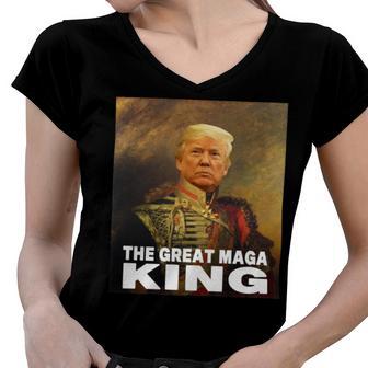 The Return Of The Great Maga King Women V-Neck T-Shirt | Favorety