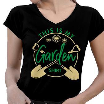 This Is My Garden Gardener Hoblandscape 551 Shirt Women V-Neck T-Shirt | Favorety CA