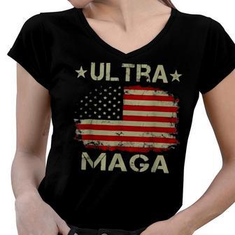 Ultra Maga And Proud Of It A Ultra Maga And Proud Of It V10 Women V-Neck T-Shirt | Favorety