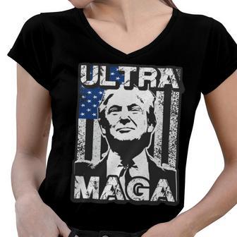 Ultra Maga And Proud Of It V26 Women V-Neck T-Shirt | Favorety