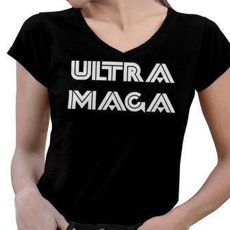 Ultra Maga Inflation Women V-Neck T-Shirt | Favorety