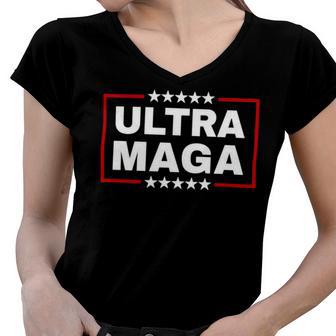 Ultra Maga Pro Trump Shirt Trump 2024 Shirt Donald Trump Shirt Women V-Neck T-Shirt | Favorety