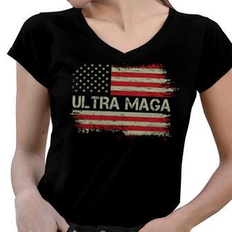 Ultra Maga Trump V2 Women V-Neck T-Shirt | Favorety