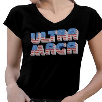 Ultra Maga Tshirt Proud Ultra Maga Make America Great Again America Tshirt United State Of America Women V-Neck T-Shirt | Favorety AU