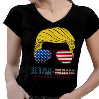 Ultra Maga Usa Maga Make America Great Again Women V-Neck T-Shirt | Favorety