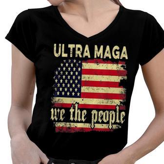 Ultra Maga We The People Vintage Women V-Neck T-Shirt | Favorety CA