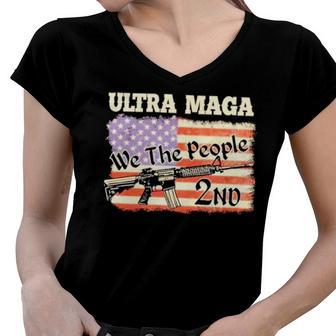 Ultra Maga We The People Women V-Neck T-Shirt | Favorety UK