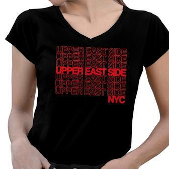 Upper East Side Nyc For Ues New York City Pride Women V-Neck T-Shirt | Mazezy