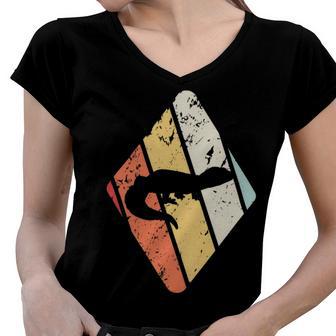 Vintage Lizard Retro For Animal Lover 171 Shirt Women V-Neck T-Shirt | Favorety UK