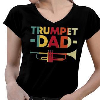 Vintage Trumpet Cool Retro Trumpet Player 159 Shirt Women V-Neck T-Shirt | Favorety CA