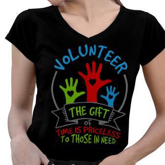 Volunteer - The Of Time Is Priceless 54 Trending Shirt Women V-Neck T-Shirt | Favorety