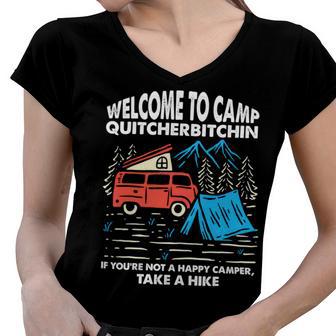 Welcome To Camp Quitcherbitchin Funny 7 Shirt Women V-Neck T-Shirt | Favorety CA