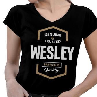 Wesley Name Gift Wesley Premium Quality Women V-Neck T-Shirt - Seseable