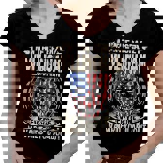 Willingham Name Gift Im The Crazy Willingham Women V-Neck T-Shirt - Seseable