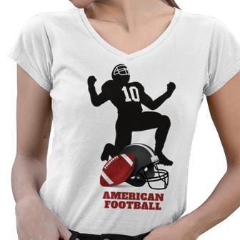 American Football Women V-Neck T-Shirt | Favorety CA